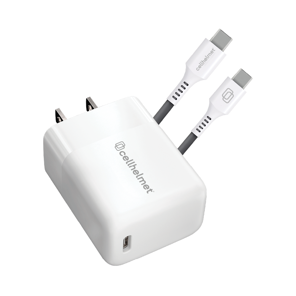 30W PD Wall Plug + 3' Round Type C to C Cable