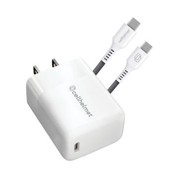 30W PD Wall Plug + 3' Round Type C to C Cable