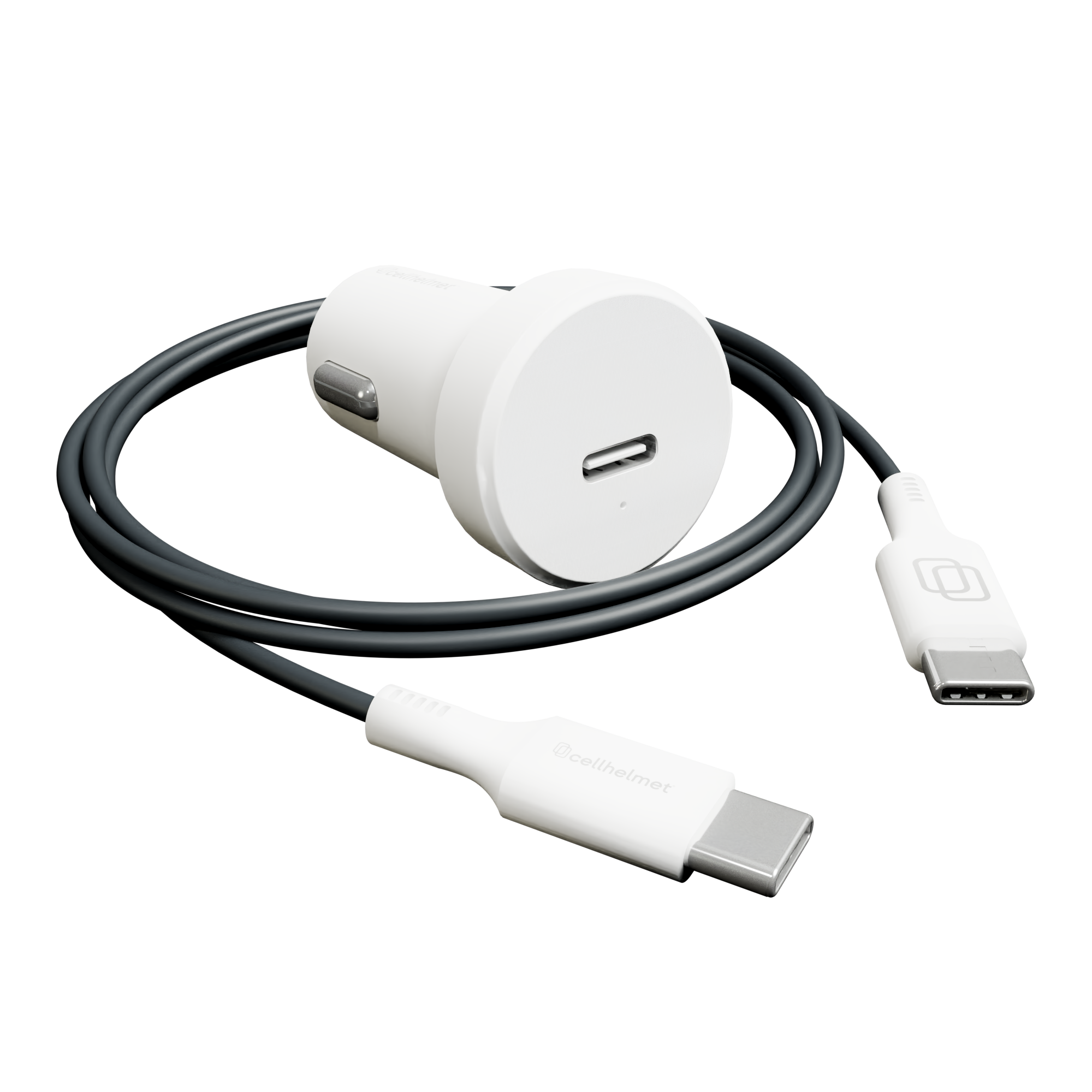 30W PD Car Plug + 3' Round Type C to C Cable