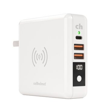 Multi-Charge Pro: 8K mAh Power Bank and Qi Wireless Charger w/ Type C and Type A Outputs
