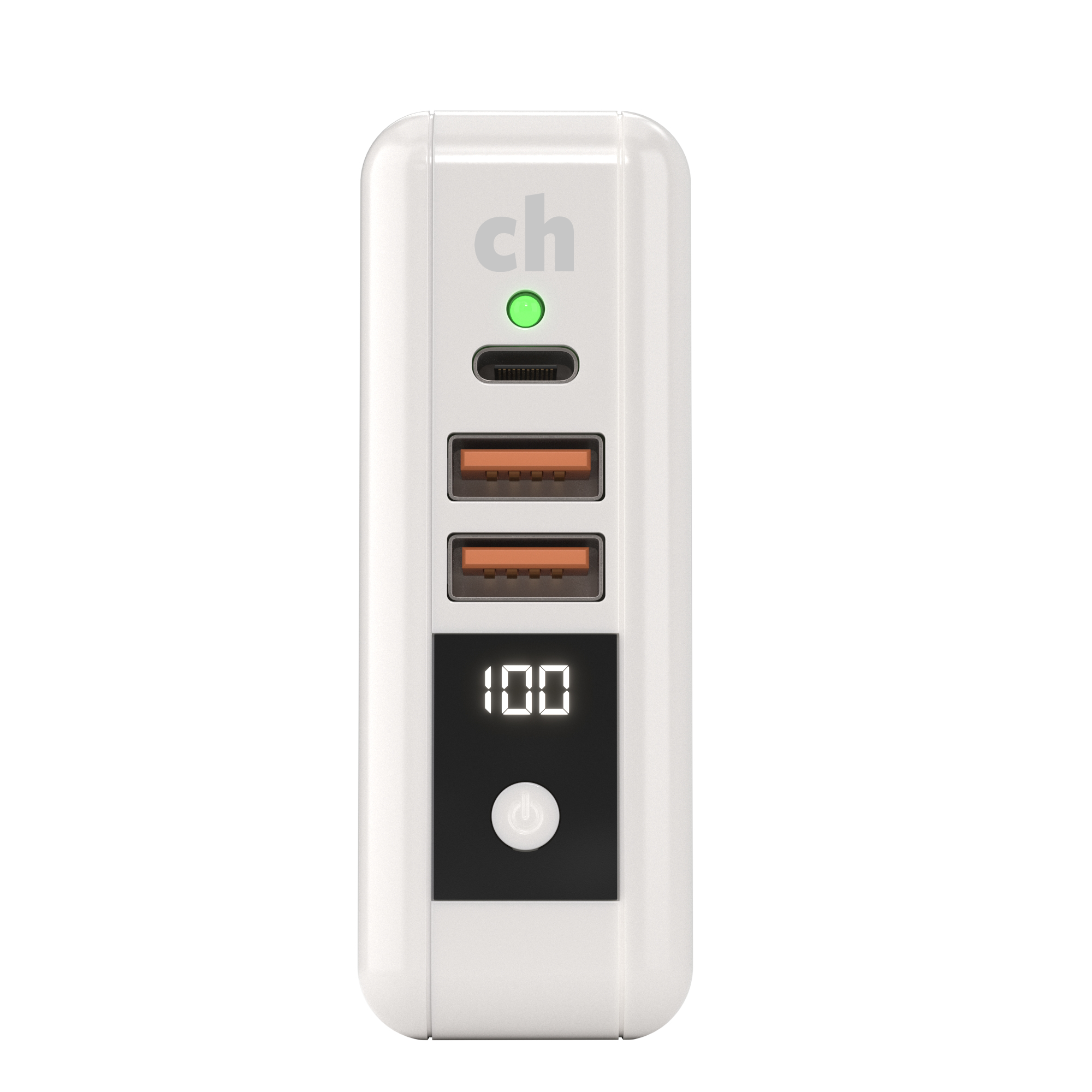 Multi-Charge Pro: 8K mAh Power Bank and Qi Wireless Charger w/ Type C and Type A Outputs