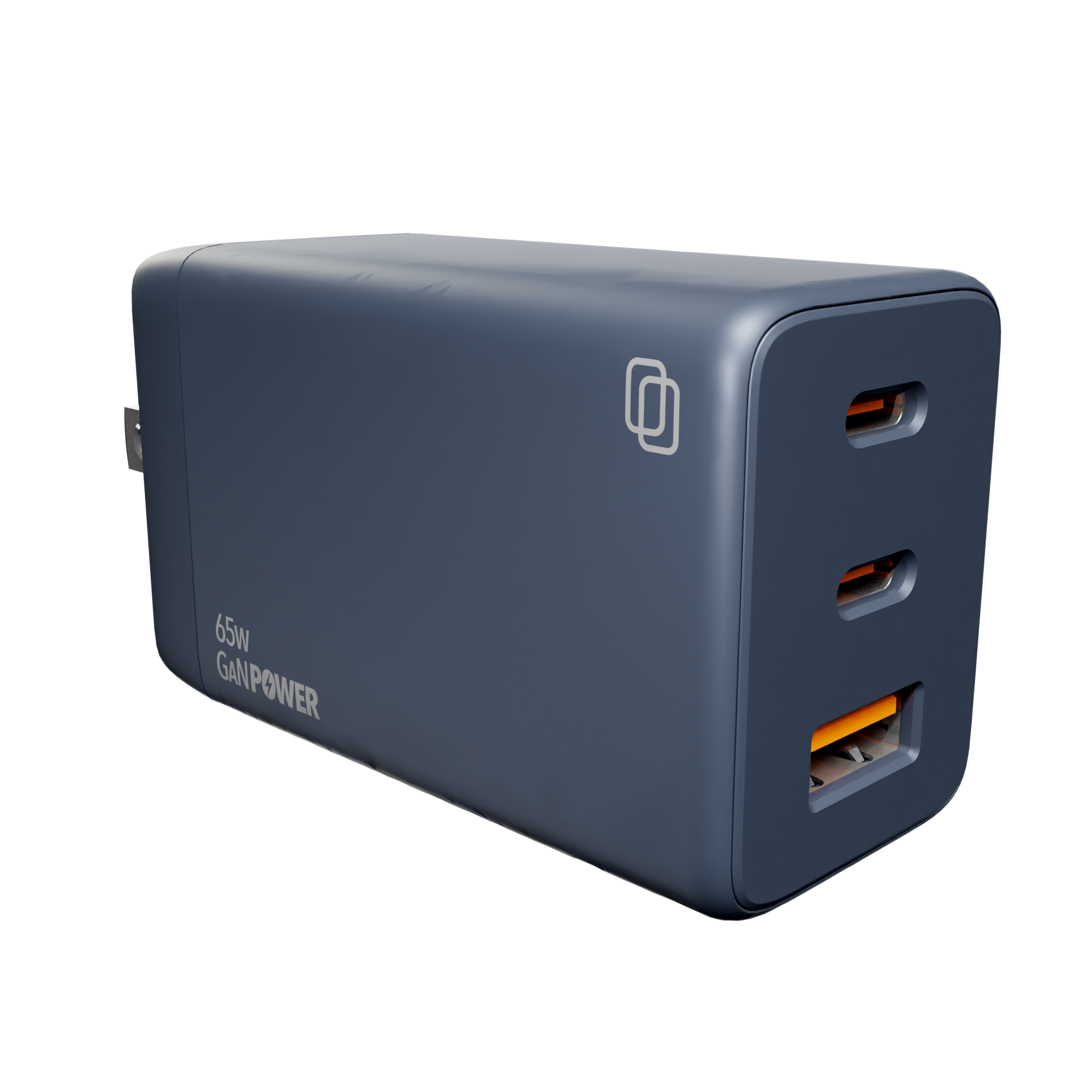 3-Port 65W GaN Wall Charger (2 Type C, 1 Type A)