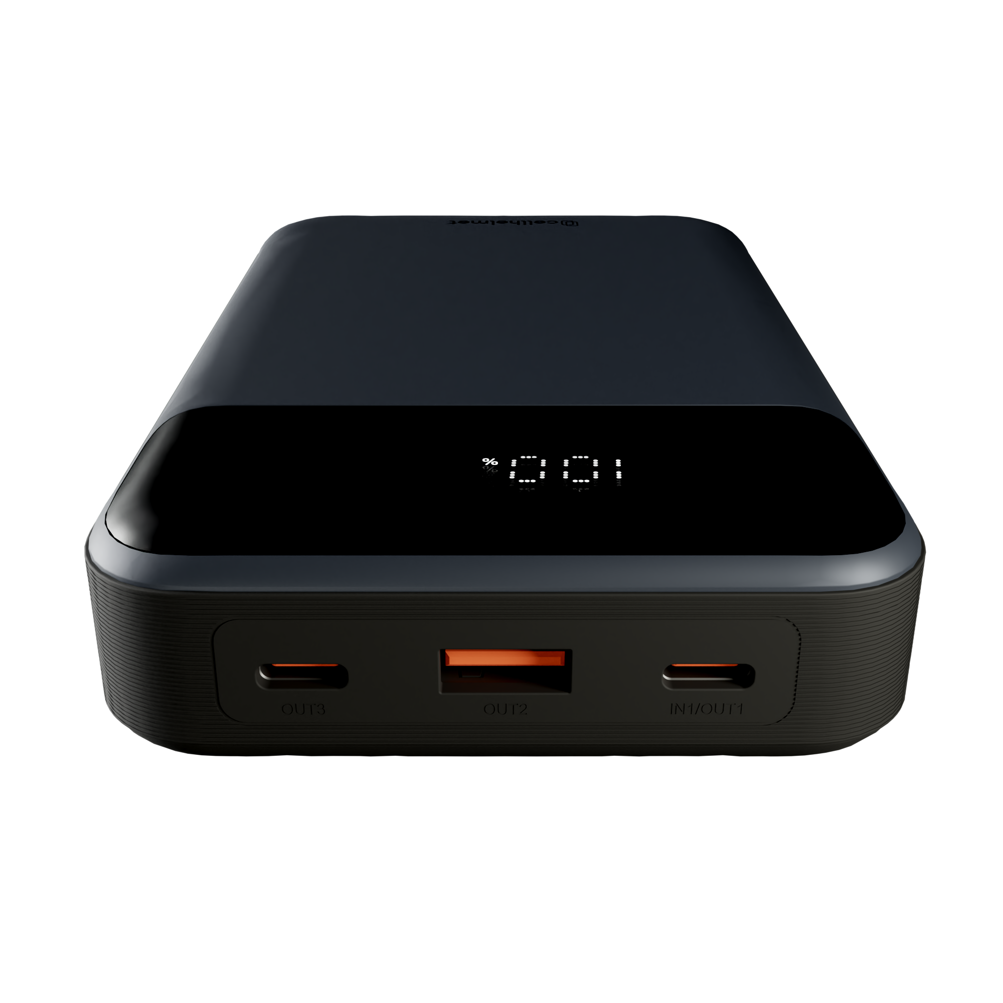 20K mAh Power Bank, 130W, 3 Ports (2 C, 1 A) &amp; Charging Cable