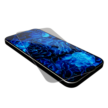 Blue Light Blocking Tempered Glass for iPhone 16 w/ Alignment tray and Anti-Microbial