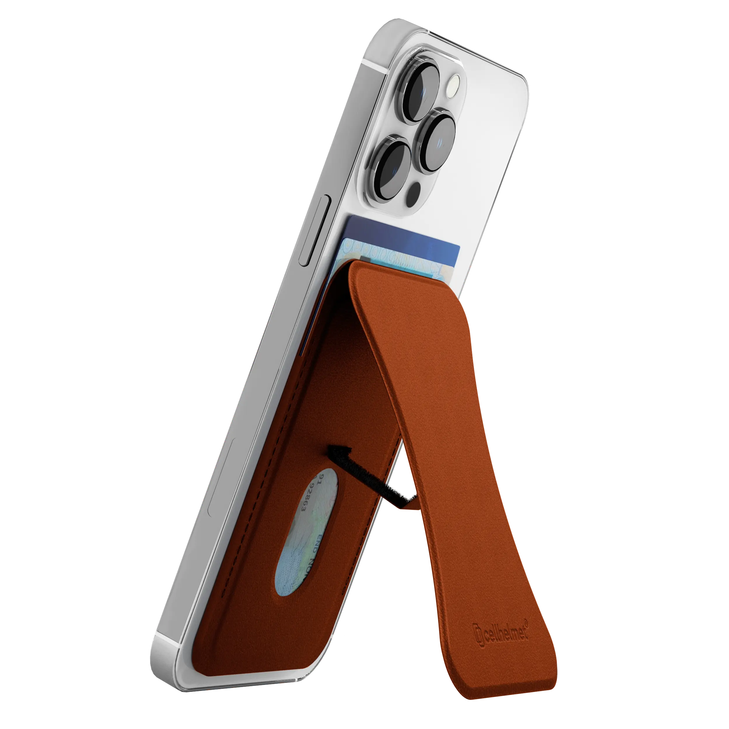 MagSafe Compatible Wallet with Kickstand - Brown