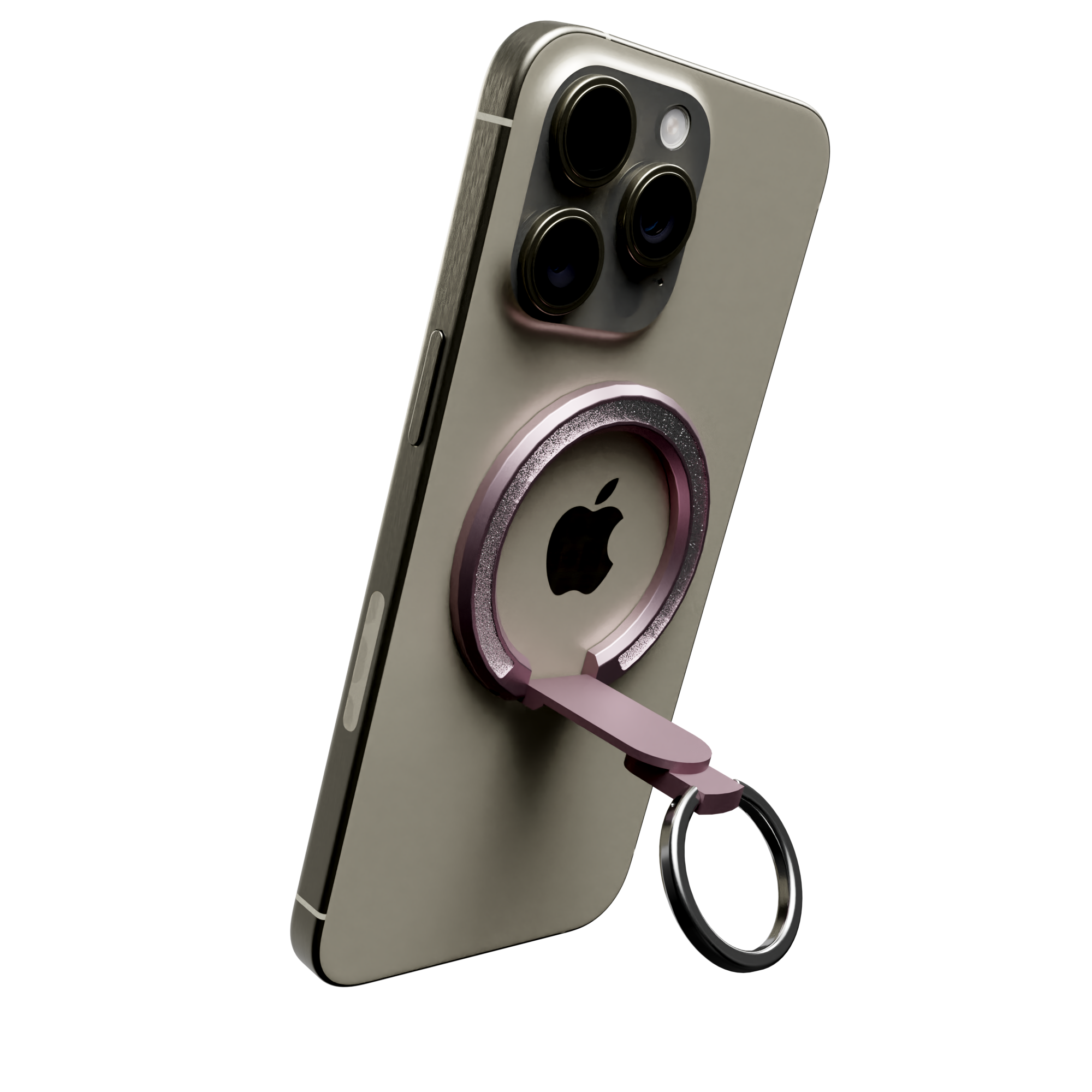 MagSafe Compatible Snap Ring Stand - Pink Glitter