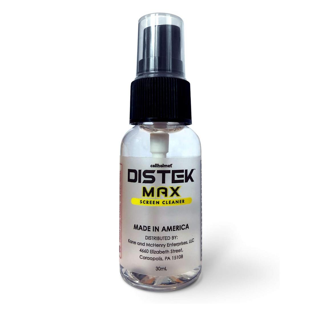 DISTEK MAX Screen and Phone Cleaner -70% Isopropyl - 30ML w/ Cleaning Cloth