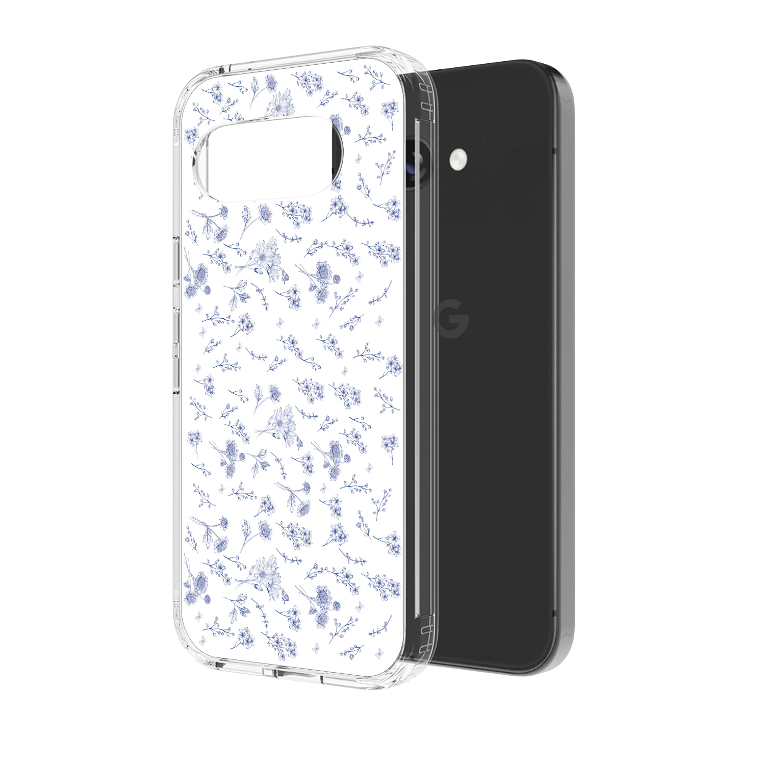 Inspire Series Clear Floral Hard Shell Case for Google Pixel 9a