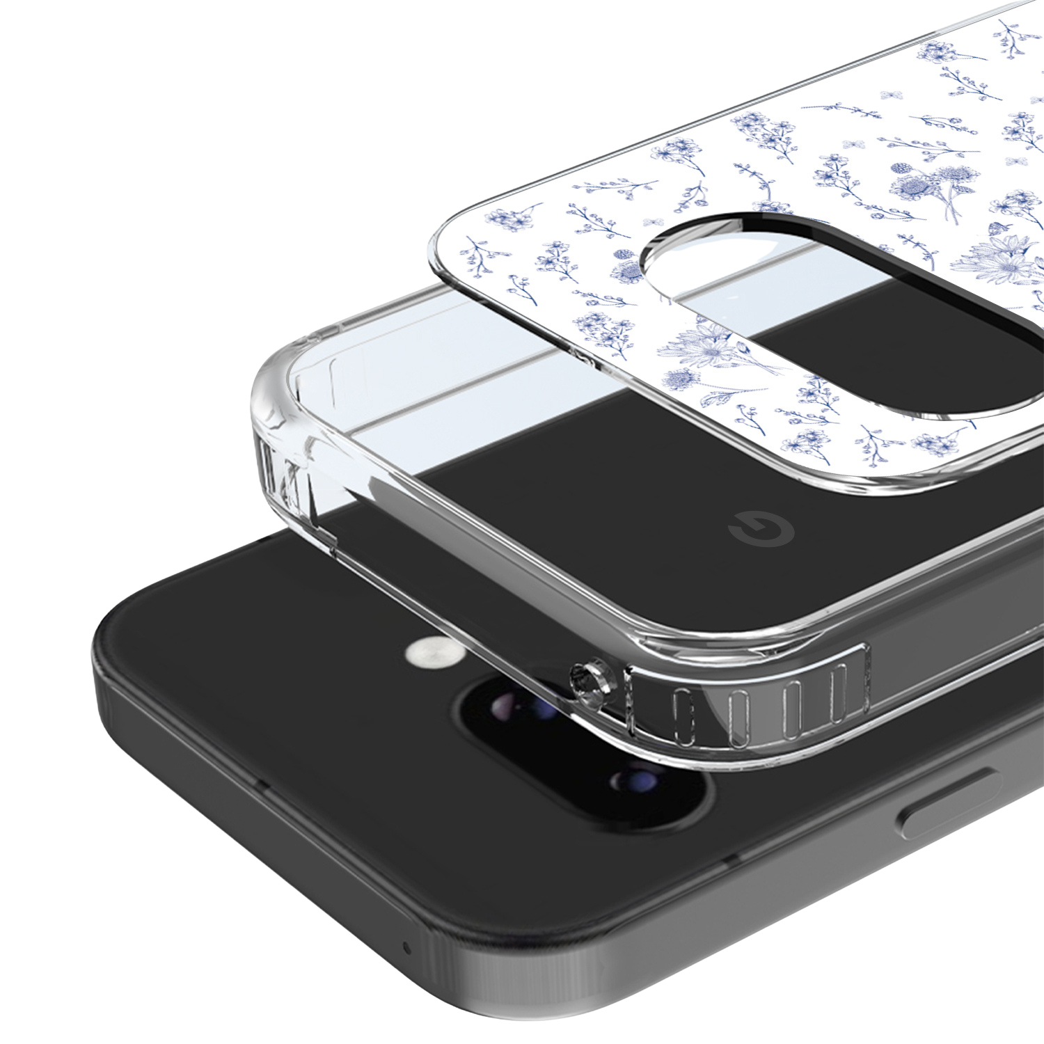 Inspire Series Clear Floral Hard Shell Case for Google Pixel 9a