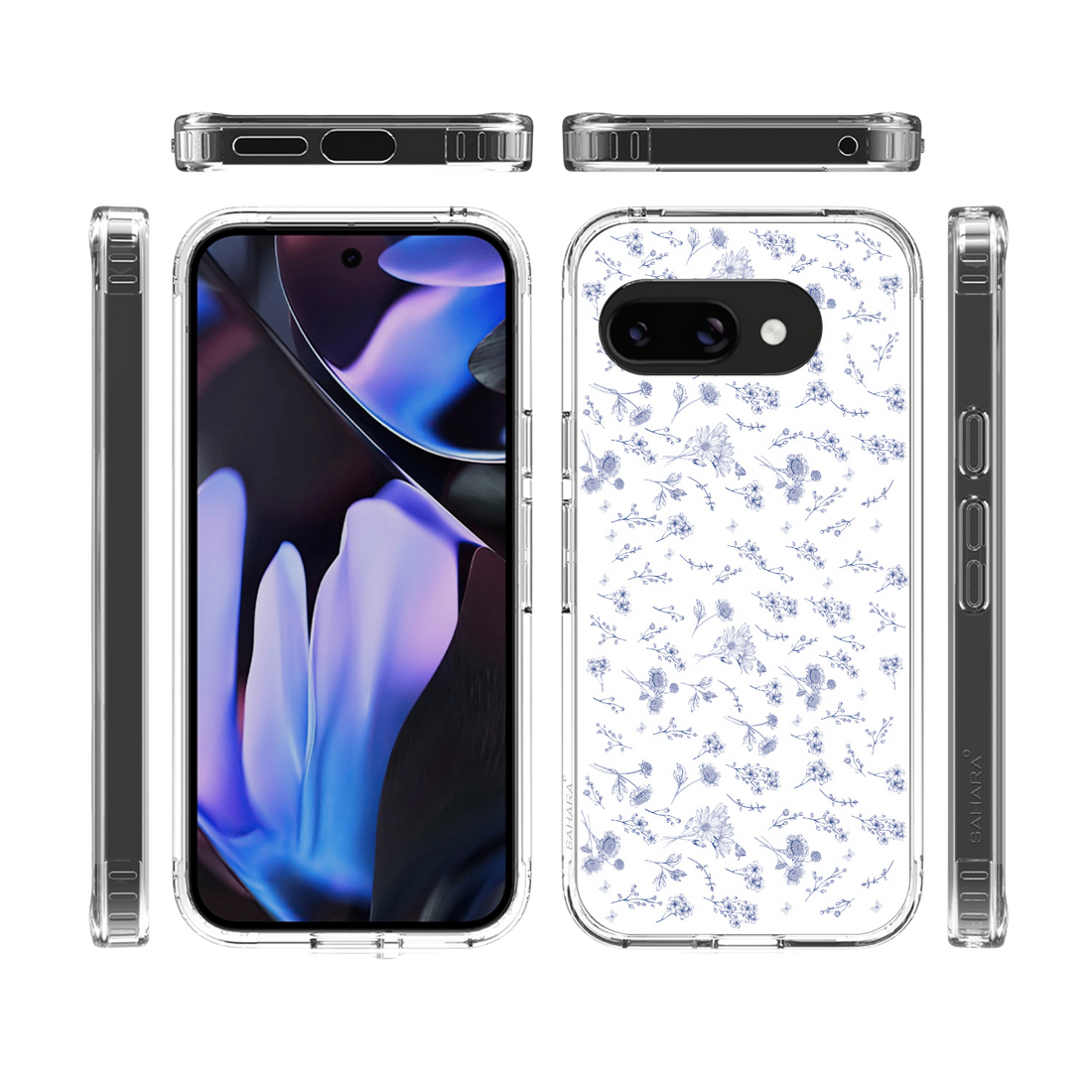Inspire Series Clear Floral Hard Shell Case for Google Pixel 9a