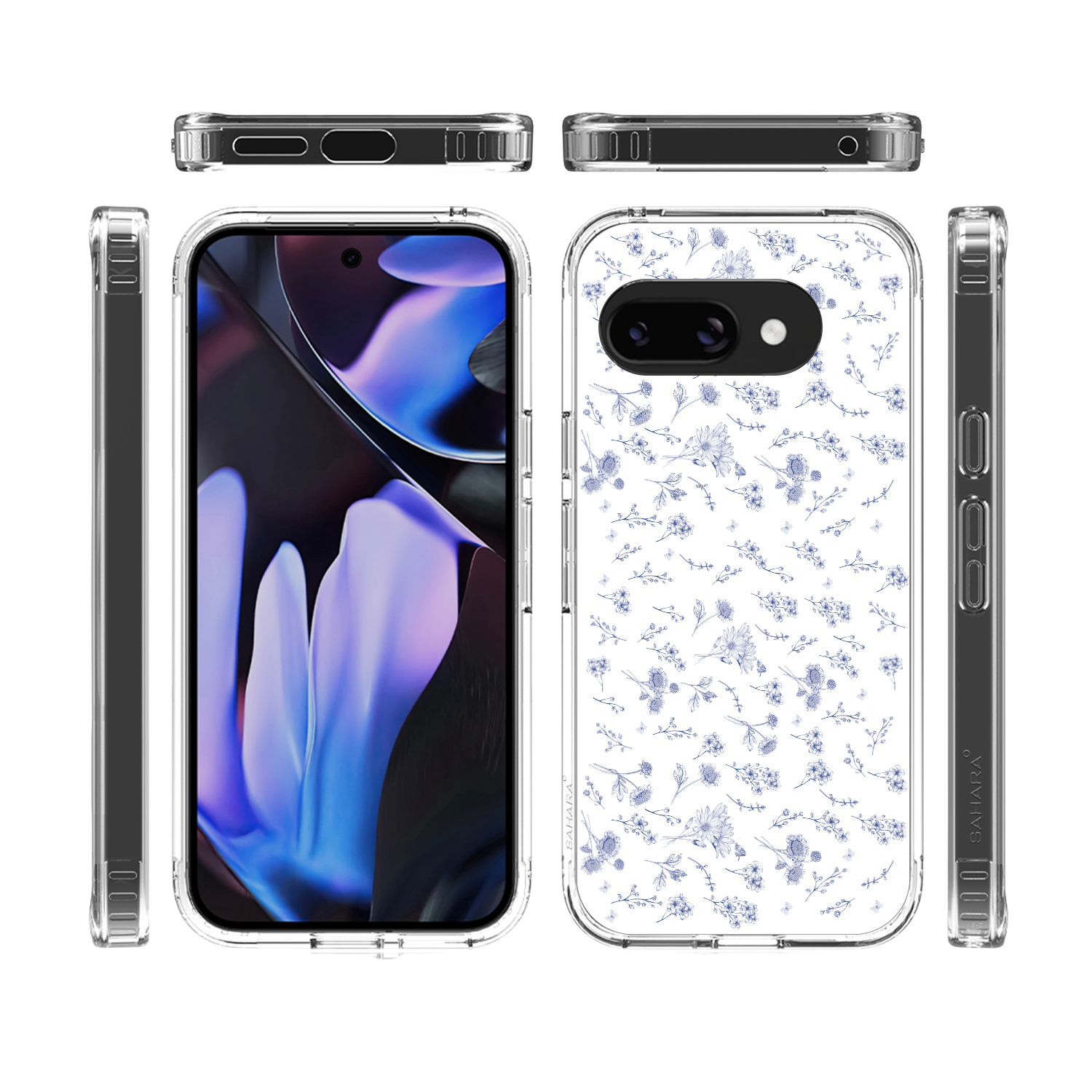Inspire Series Clear Floral Hard Shell Case for Google Pixel 9a
