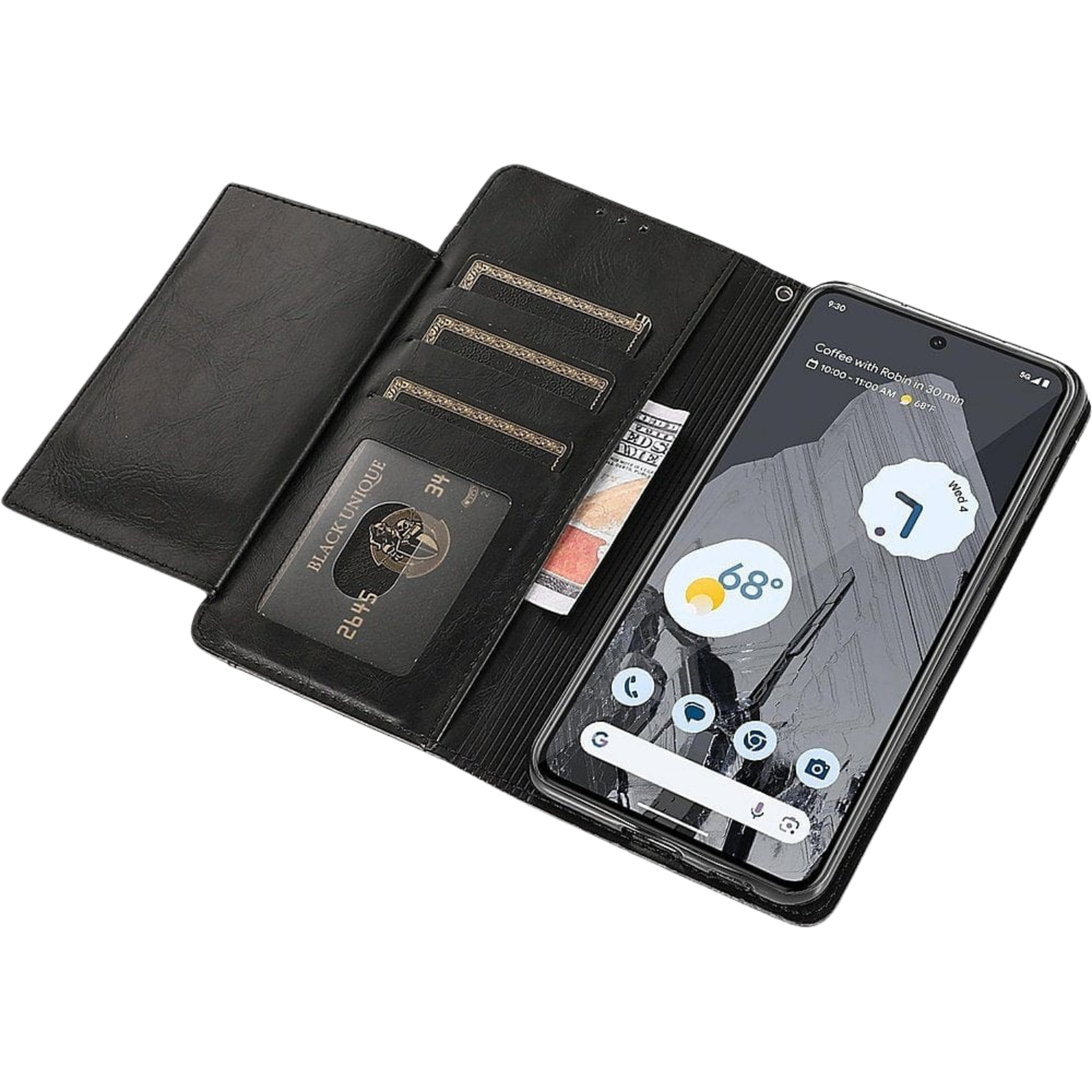 Indy Series Genuine Leather Folio Wallet Case for Google Pixel 8 Pro