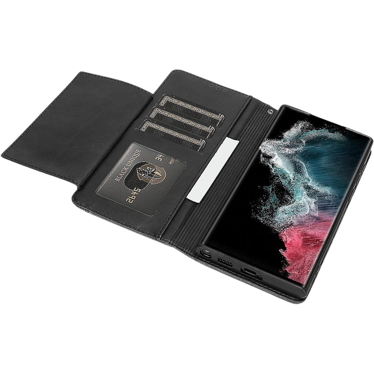 Indy Series Genuine Leather Wallet Case for Samsung Galaxy S23 Ultra