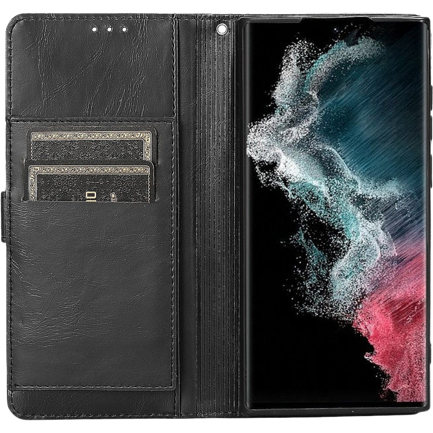 Indy Series Genuine Leather Wallet Case for Samsung Galaxy S23 Ultra