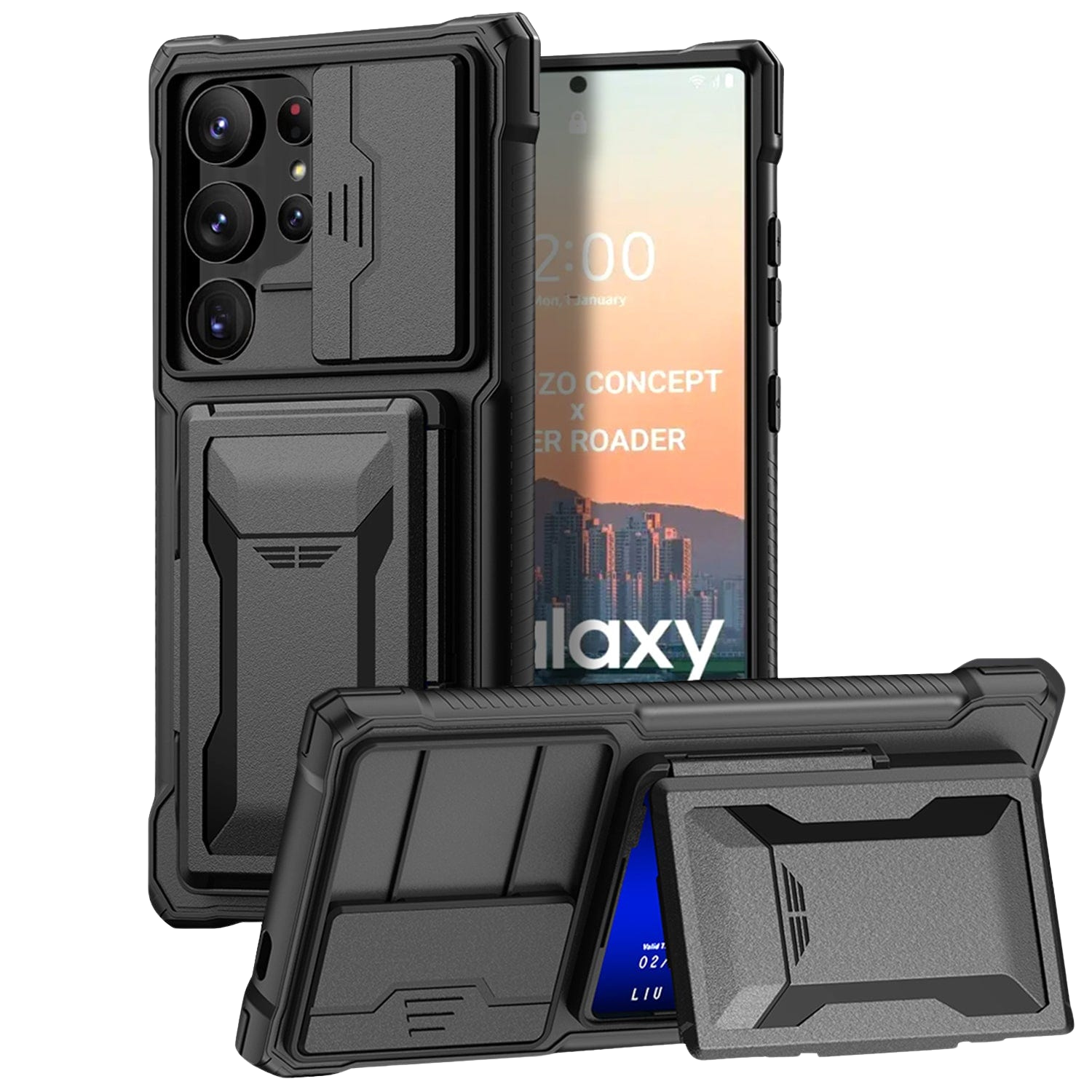 Raider Series Heavy-Duty Card Slot Case for Samsung Galaxy S24 Ultra