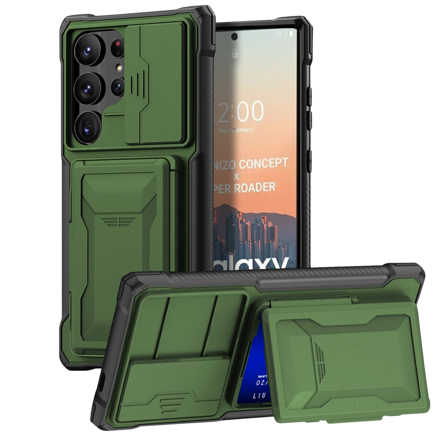 Raider Series Heavy-Duty Card Slot Case for Samsung Galaxy S24 Ultra