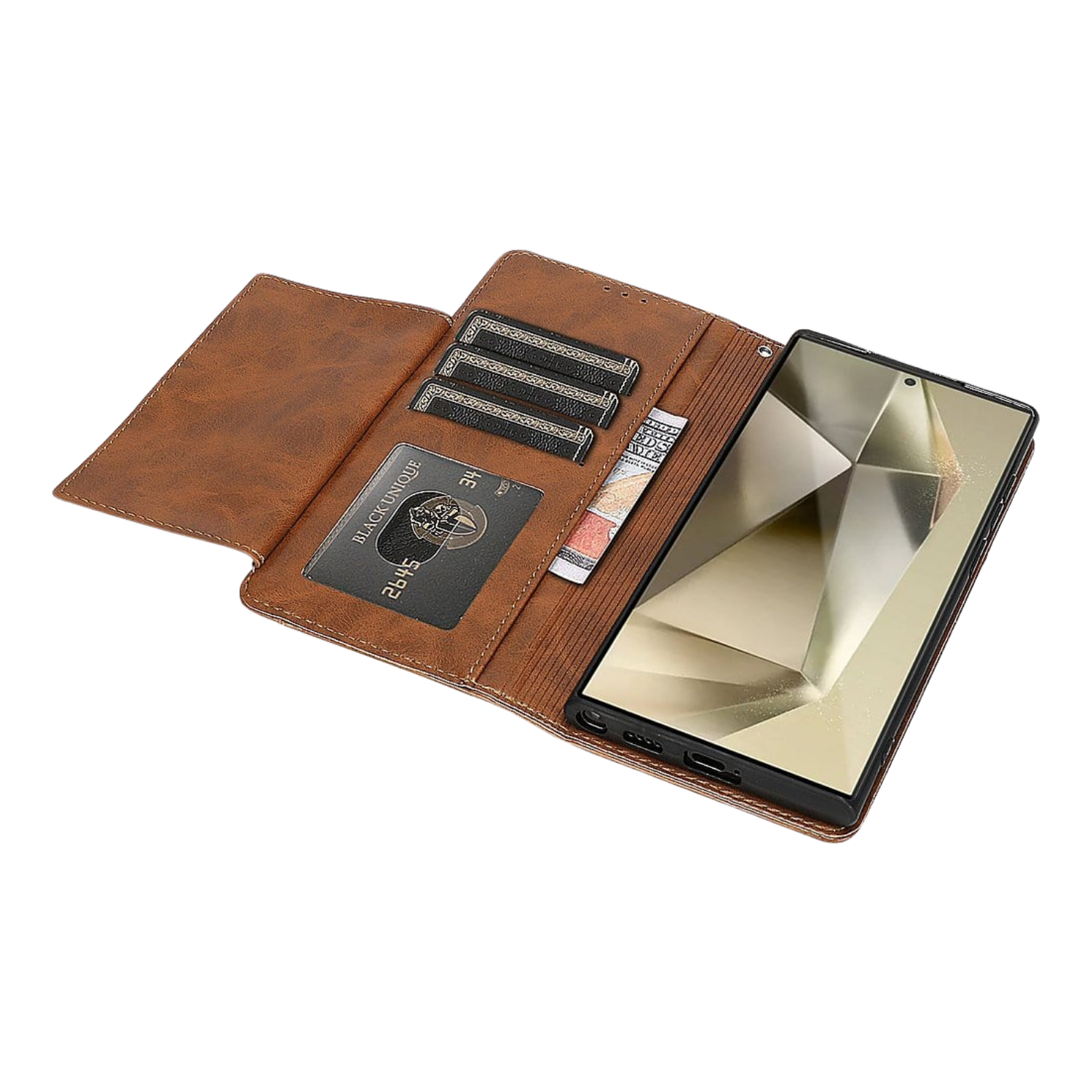 Indy Series Leather Wallet Case for Samsung Galaxy S24 Ultra