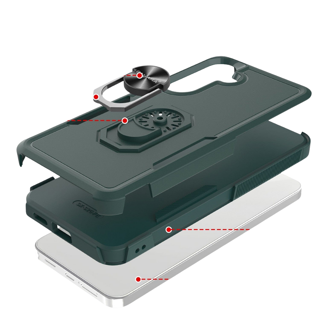 Raider Series Heavy-Duty Kickstand Case for Samsung Galaxy S25 FE
