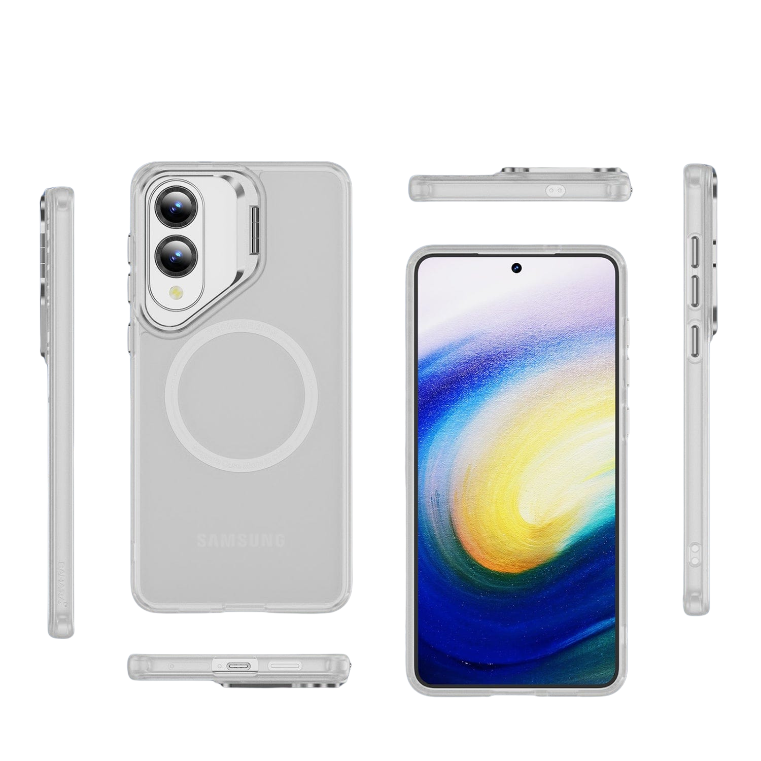 Venture Series Clear Kickstand Case for Samsung Galaxy S25 Edge