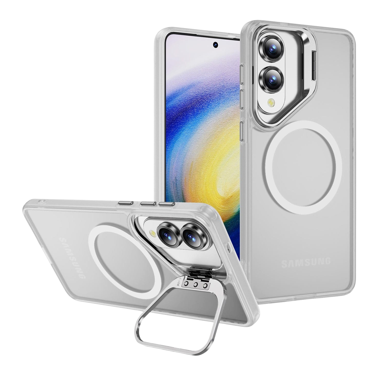 Venture Series Clear Kickstand Case for Samsung Galaxy S25 Edge