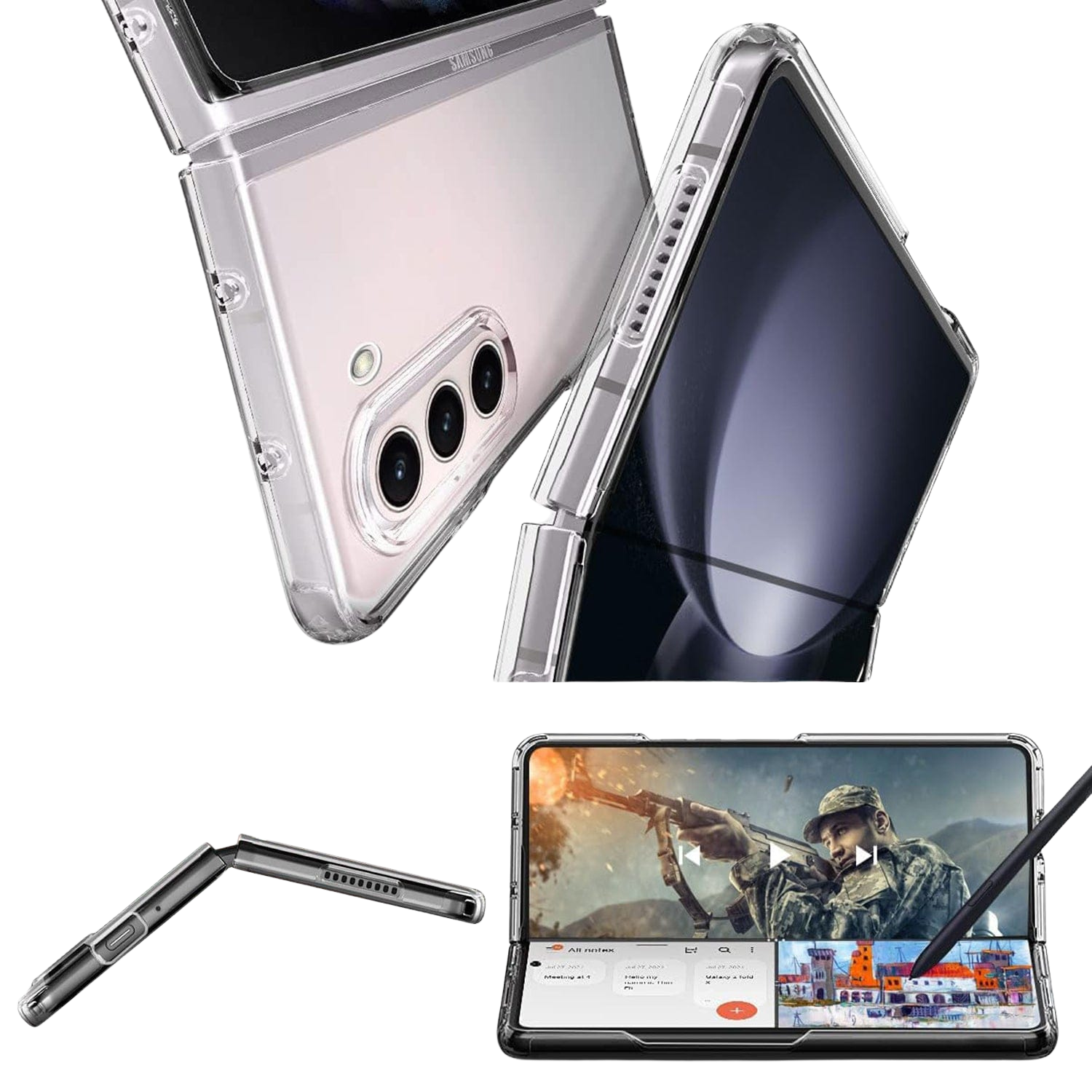 Venture Series Hard Shell Clear Case for Samsung Galaxy Z Fold6