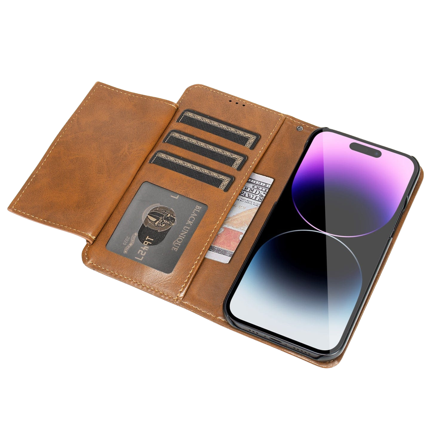 Indy Series Leather Wallet Case for iPhone 14 Pro Max
