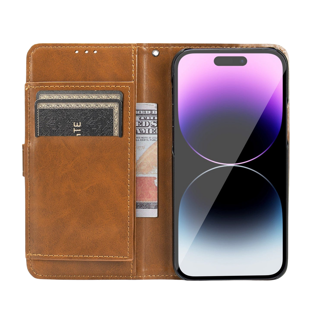 Indy Series Leather Wallet Case for iPhone 14 Pro