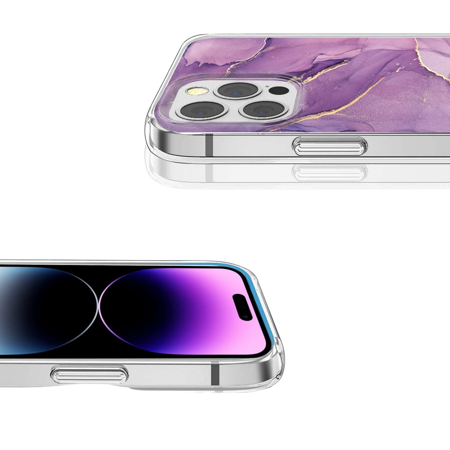 Inspire Series Purple Marble Case with MagSafe for iPhone 14 Pro
