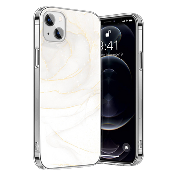 Inspire Series White Marble Case with MagSafe for iPhone 14 Plus