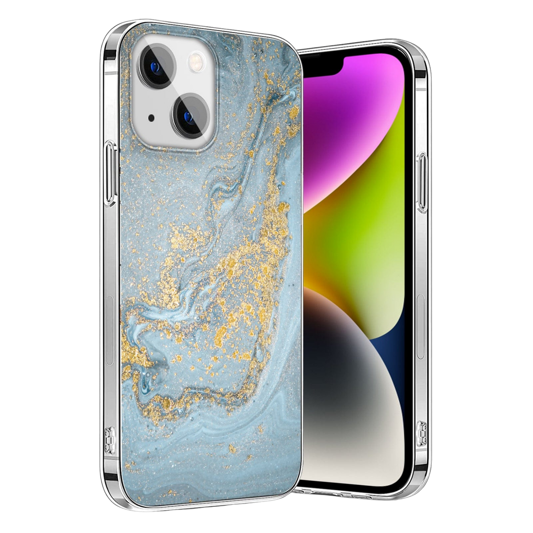 Inspire Series Blue Marble Case with MagSafe for iPhone 14 Plus