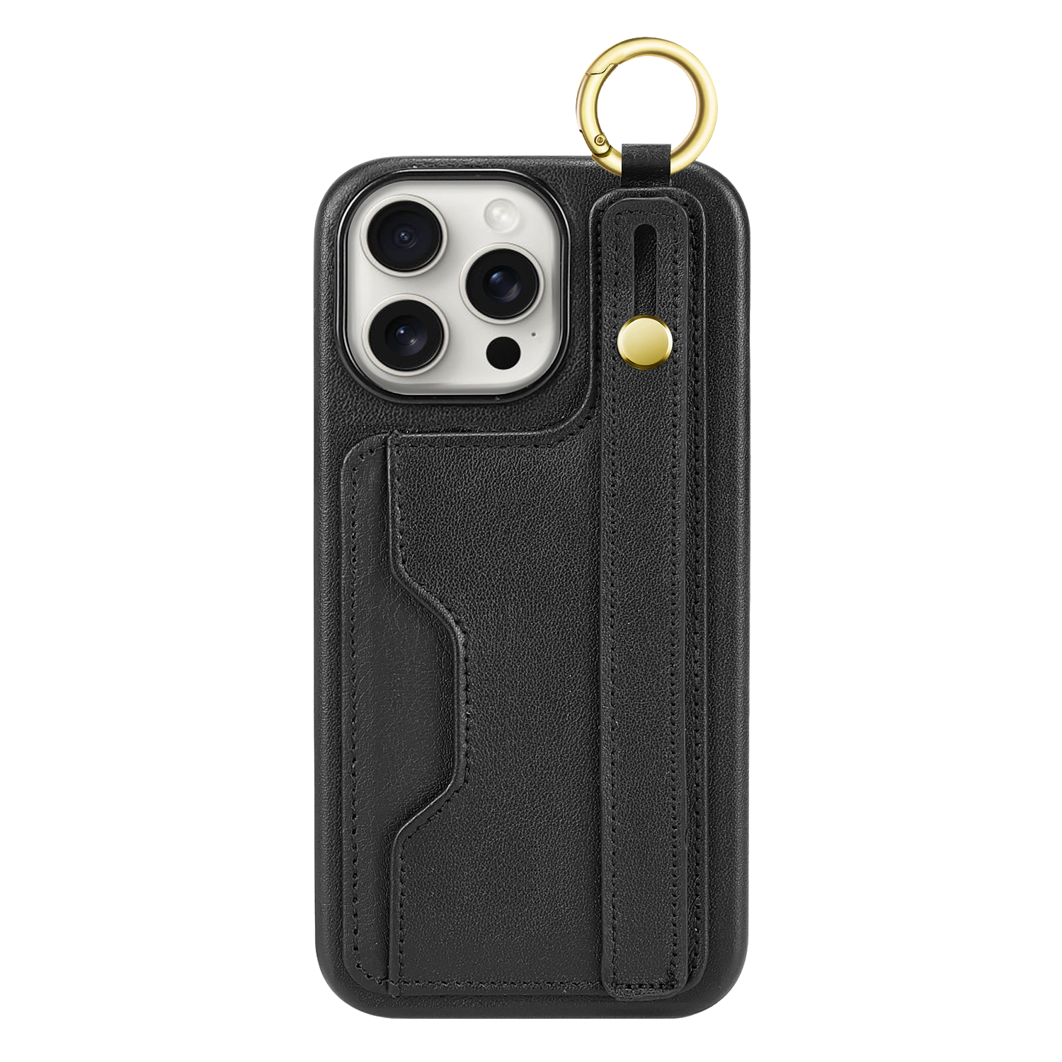 Indy Series Leather Wallet FingerGrip Case for iPhone 15 Pro Max