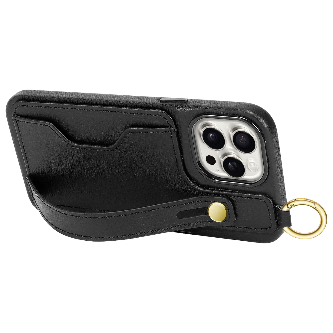 Indy Series Leather Wallet FingerGrip Case for iPhone 15 Pro Max