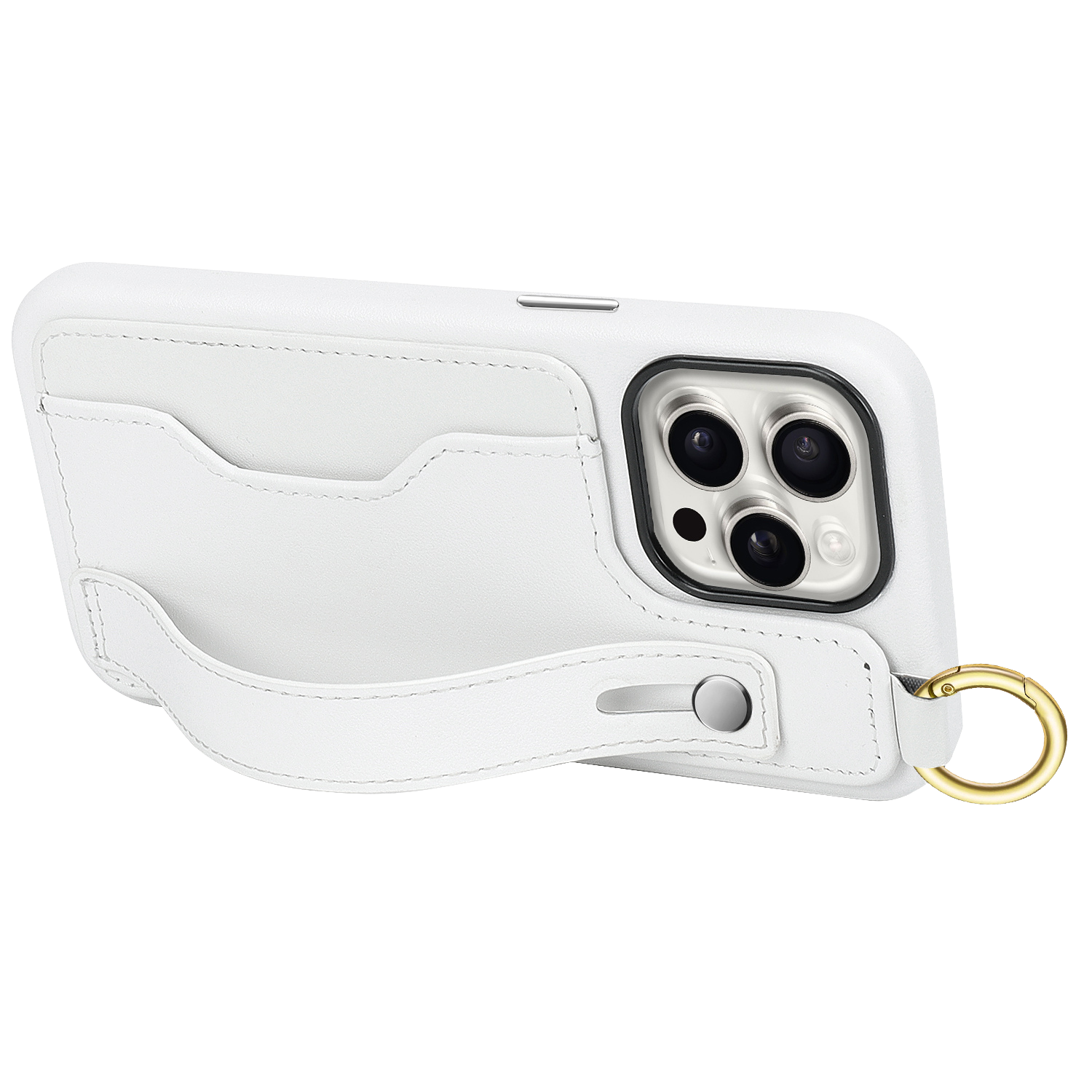Indy Series Leather Wallet FingerGrip Case for iPhone 15 Pro Max