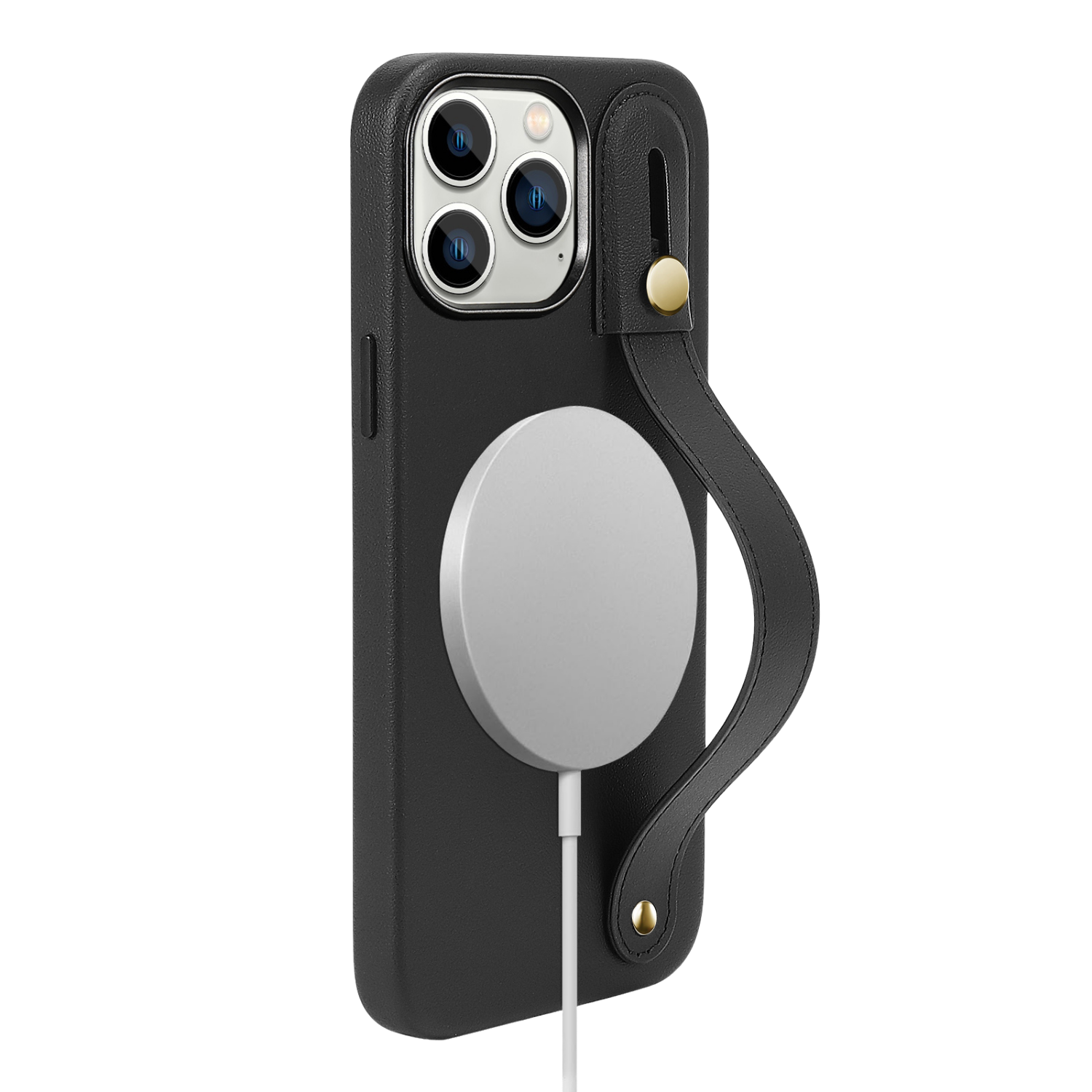 Indy Series Genuine Leather FingerGrip Case with MagSafe for iPhone 15 Pro Max