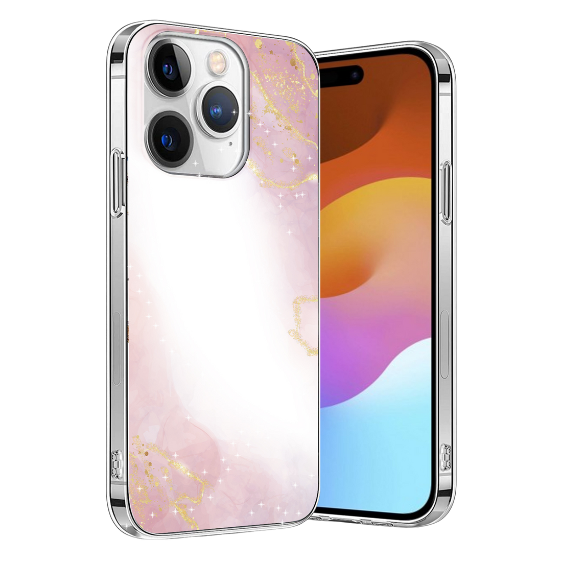 Inspire Series Pink Marble Case with MagSafe for iPhone 15 Pro Max