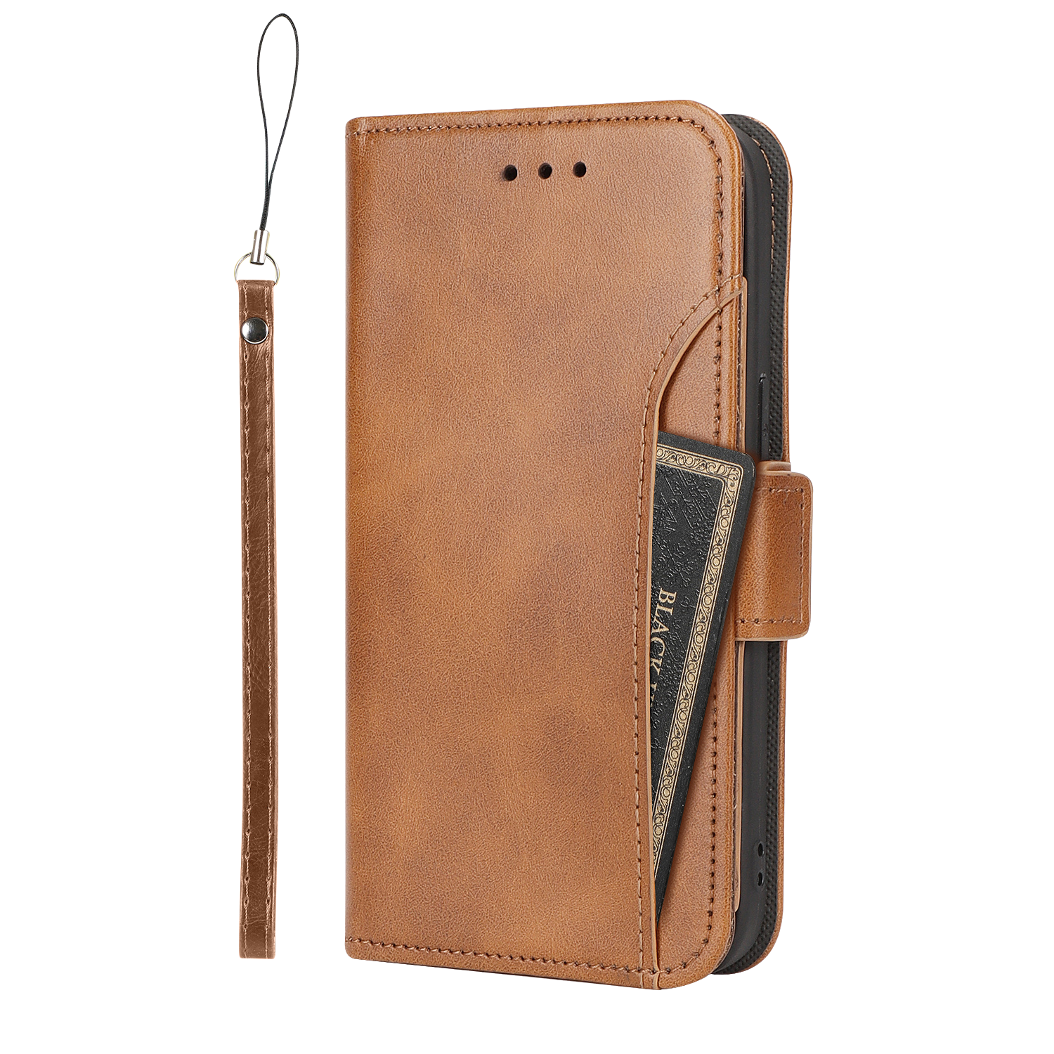 Indy Series Genuine Leather Wallet Case with MagSafe for iPhone 15 Pro Max
