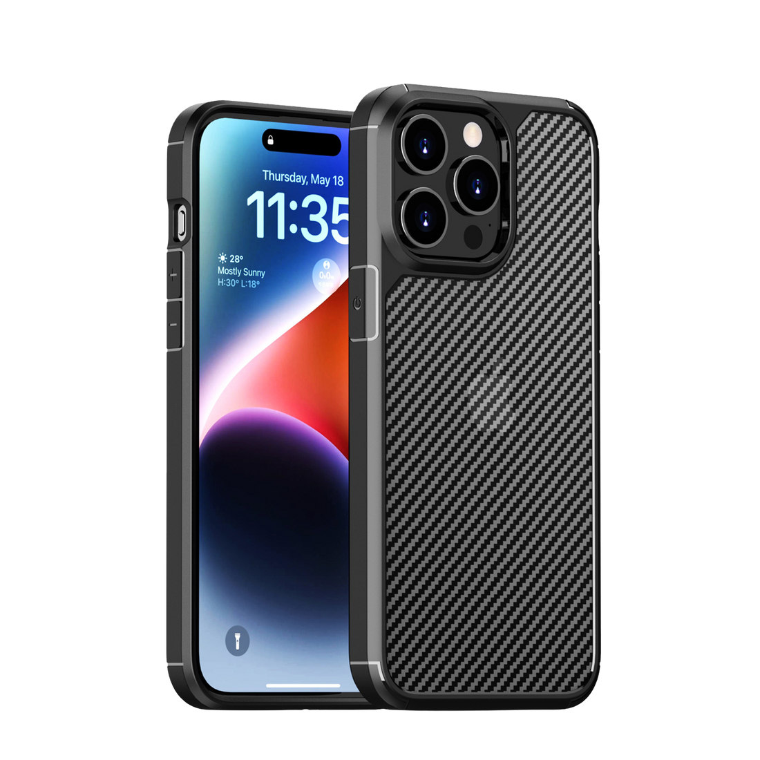 Venture Series Carbon Fiber Style Case for iPhone 15 Pro Max