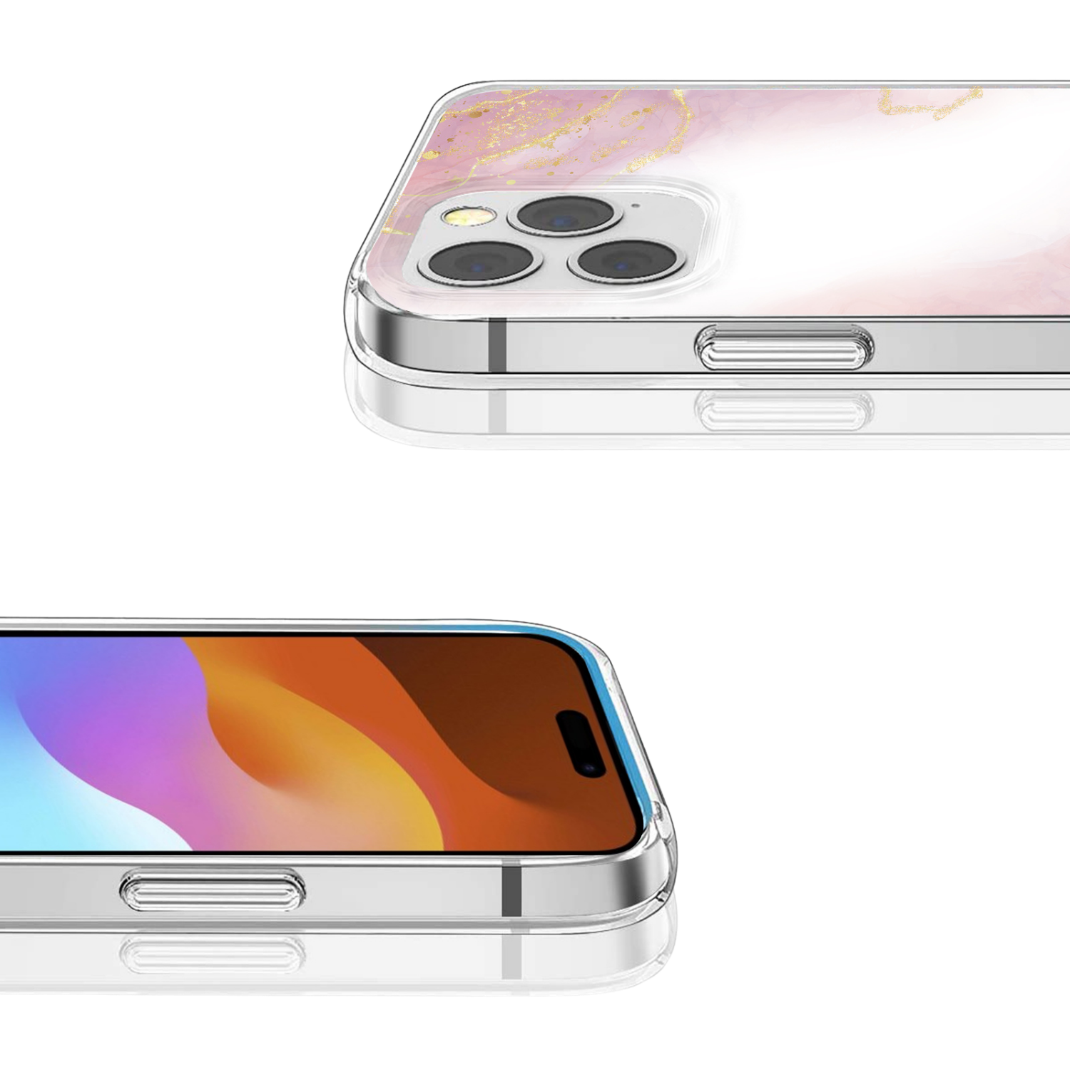 Inspire Series Pink Marble Case with MagSafe for iPhone 15 Pro