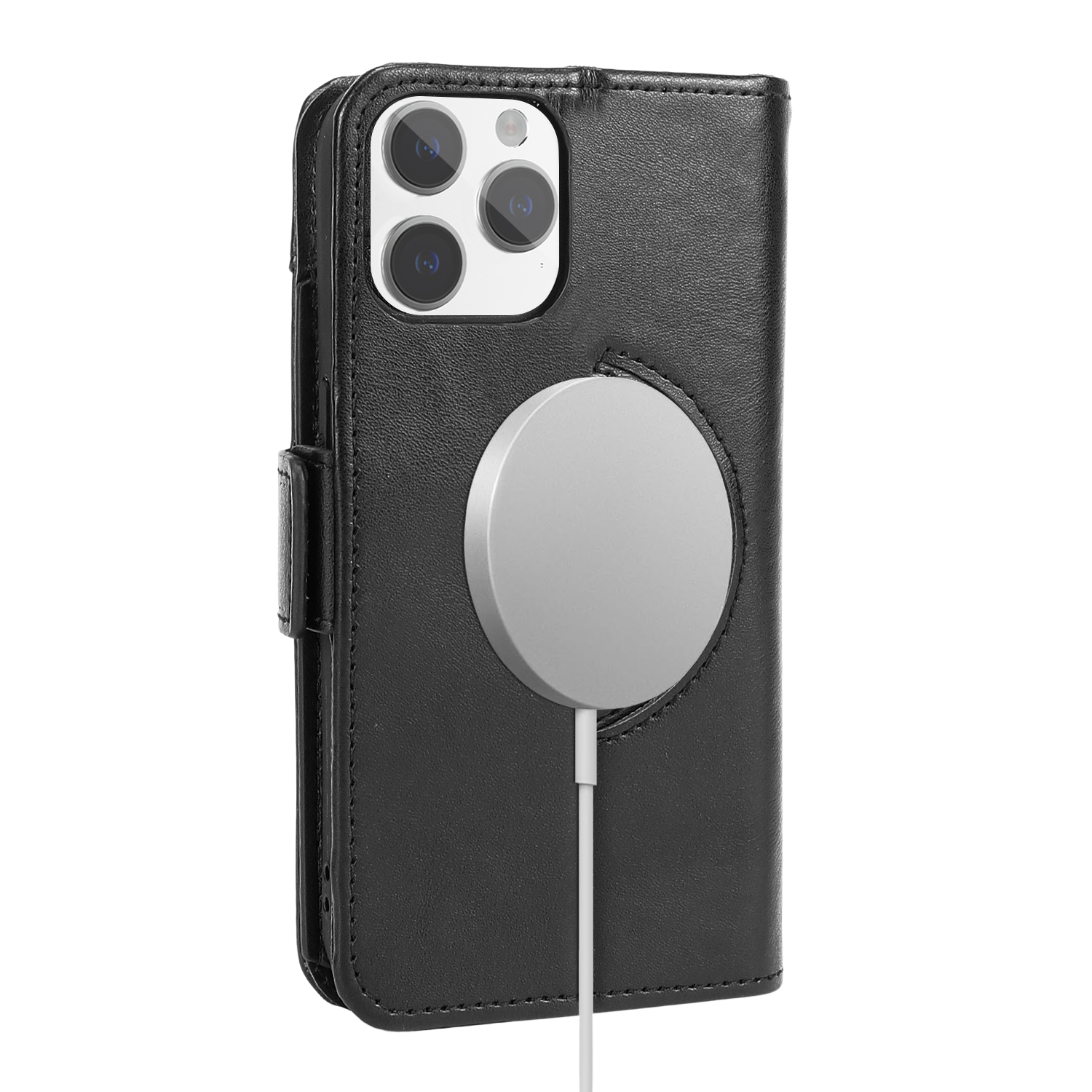 Indy Series Genuine Leather Wallet Case with MagSafe for iPhone 15 Pro