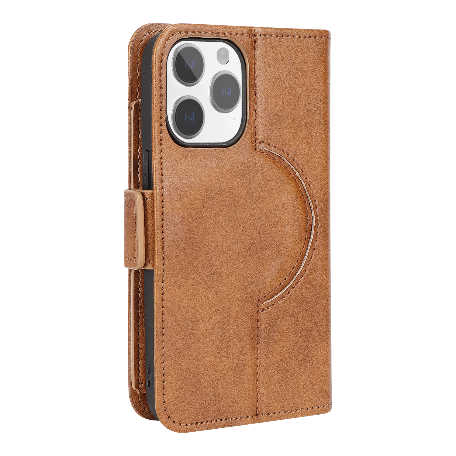 Indy Series Genuine Leather Wallet Case with MagSafe for iPhone 15 Pro