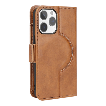 Indy Series Genuine Leather Wallet Case with MagSafe for iPhone 15 Pro