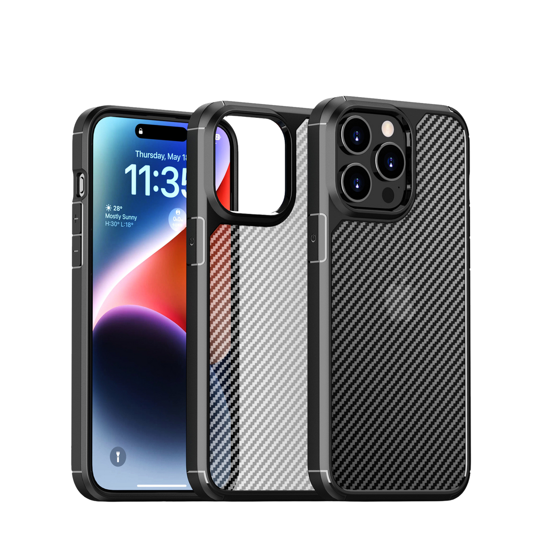 Venture Series Carbon Fiber Style Case for iPhone 15 Pro