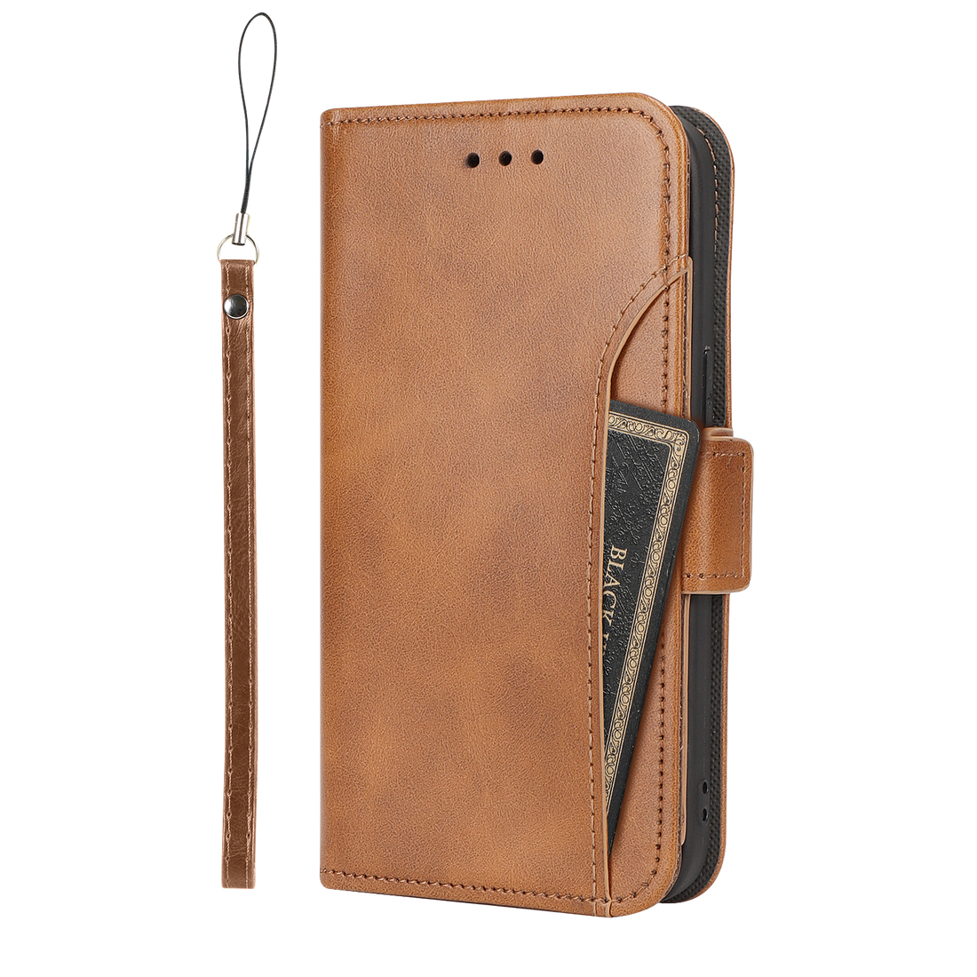 Indy Series Genuine Leather Wallet Case with MagSafe for iPhone 15 Plus