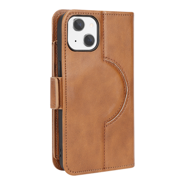 Indy Series Genuine Leather Wallet Case with MagSafe for iPhone 15 Plus