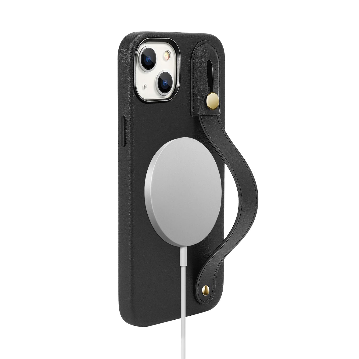 Indy Series Genuine Leather FingerGrip Case with MagSafe for iPhone 15 Plus