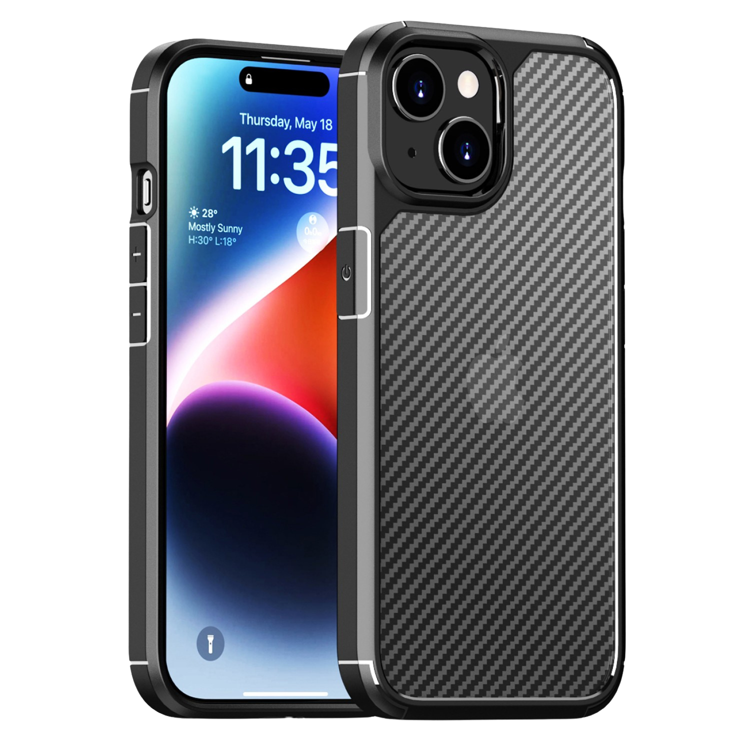Venture Series Carbon Fiber Style Case for iPhone 15 Plus