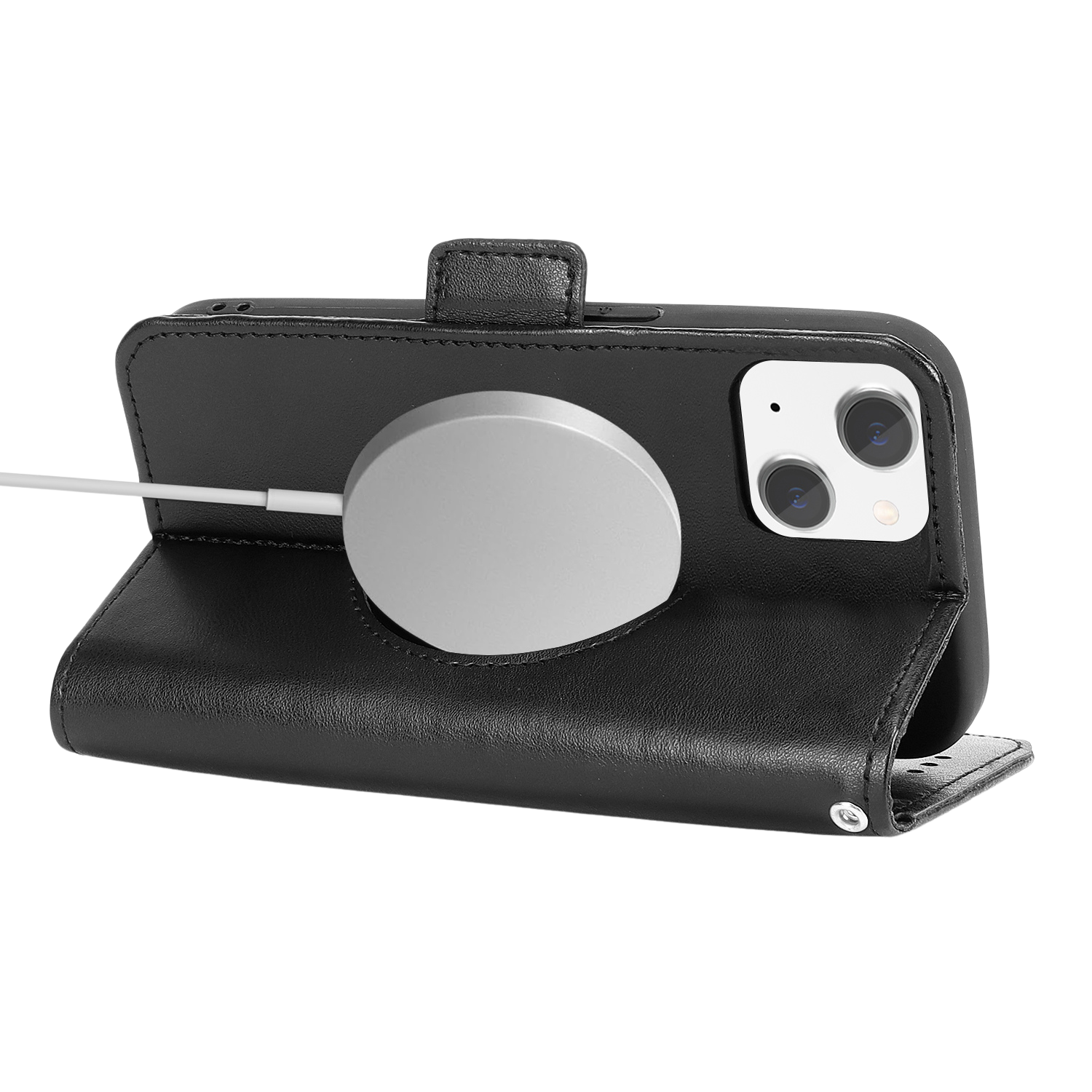 Indy Series Genuine Leather Wallet Case with MagSafe for iPhone 15