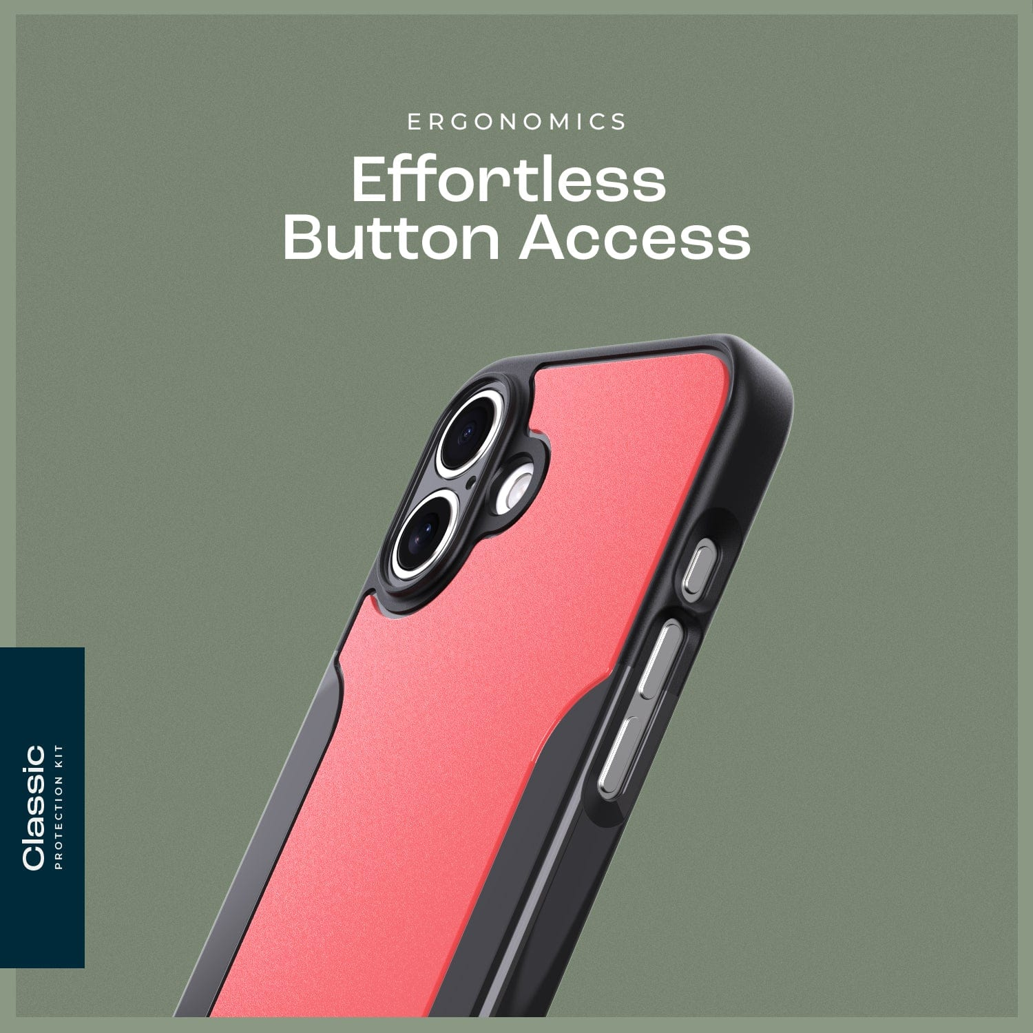 Classic Series Firm Case with Tempered Glass Kit and MagSafe for iPhone 16
