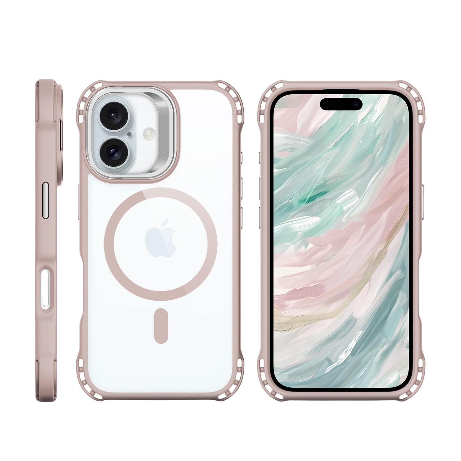 Venture Series Clear Rebound Case with Kickstand and MagSafe for iPhone 16
