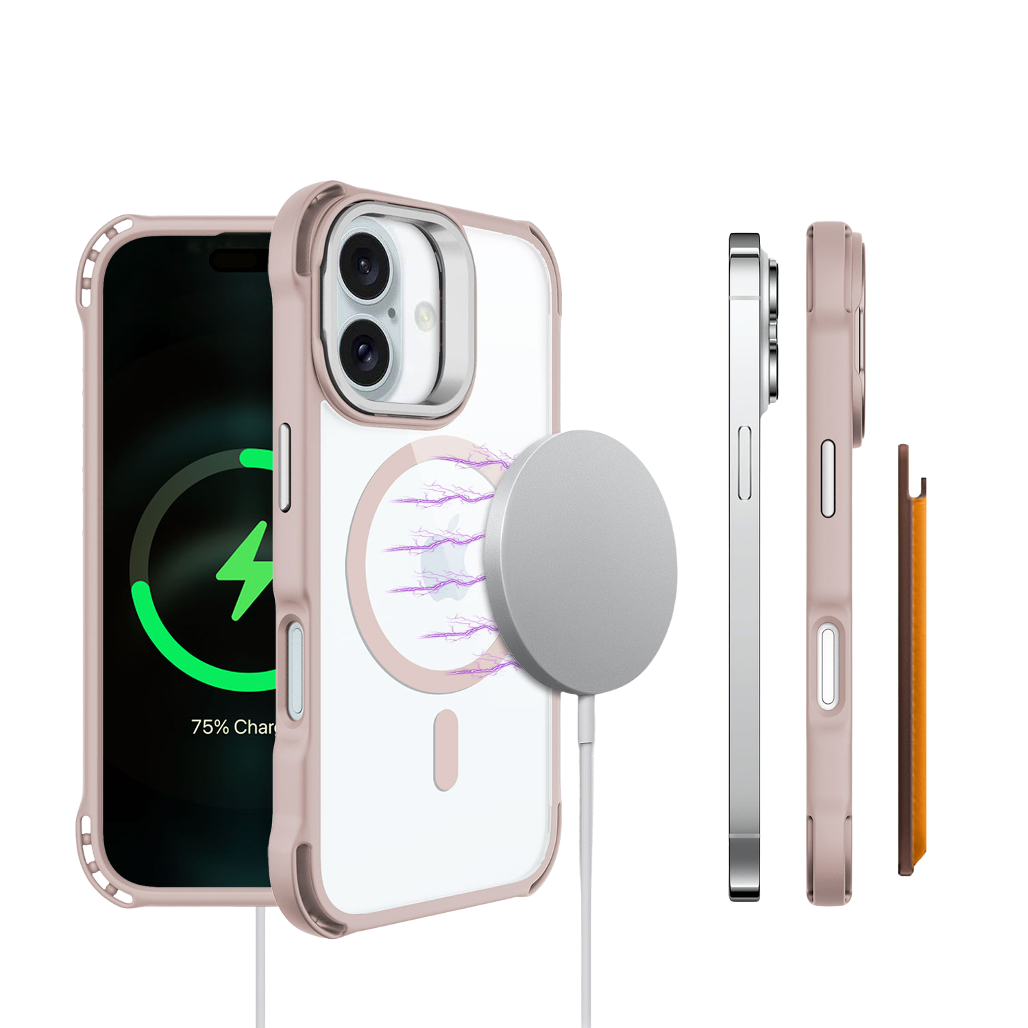 Venture Series Clear Rebound Case with Kickstand and MagSafe for iPhone 16 Plus